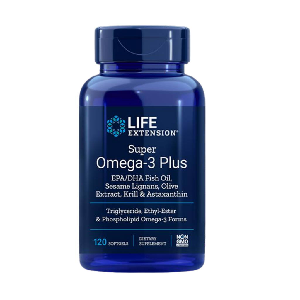 SUPER OMEGA-3 PLUS EPA/DHA FISH OIL, SESAME LIGNANS, OLIVE EXTRACT, KRILL & ASTAXANTHIN