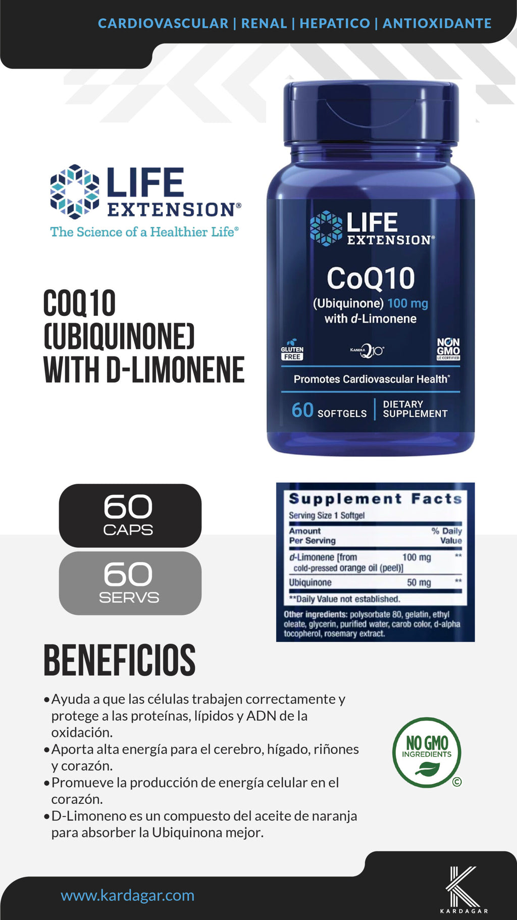 CoQ10 (UBIQUINONE) WITH d-LIMONENE