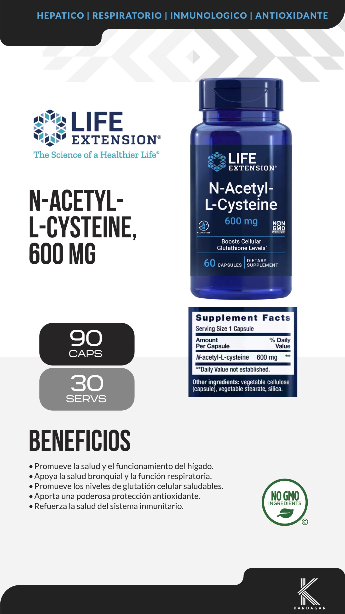 N-ACETYL-L-CYSTEINE (NAC) 600 mg